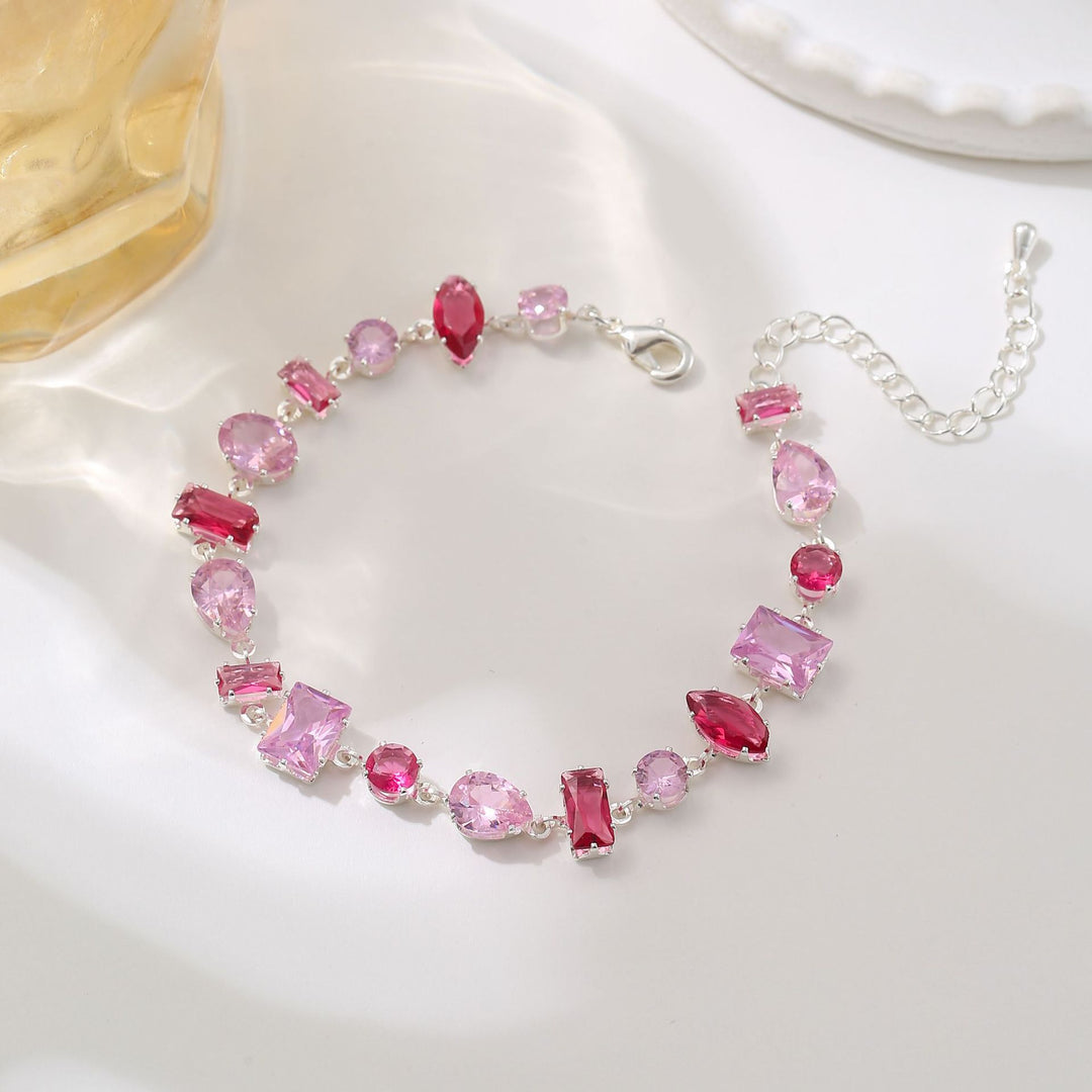 Multicolor Gemstone Shape Bracelet (Dopamine Edgy Jewelry)