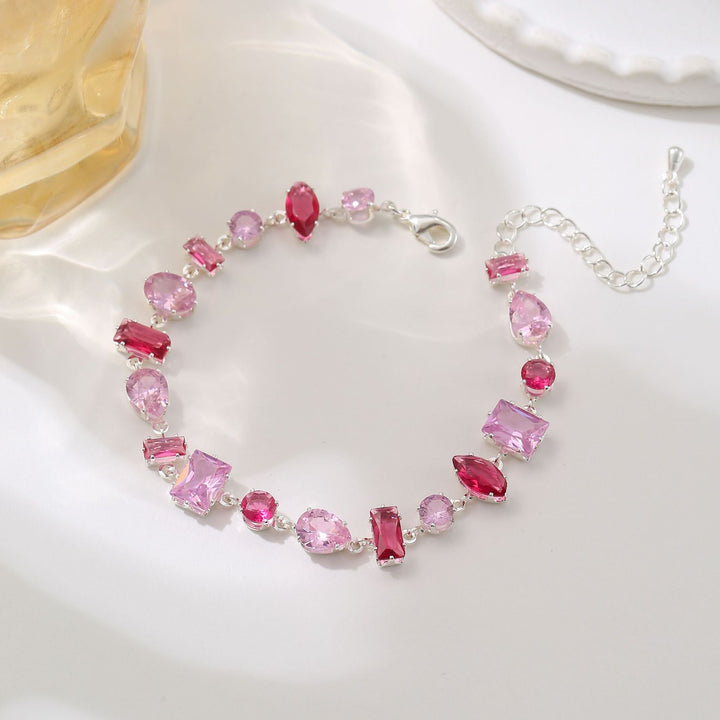 Multicolor Gemstone Shape Bracelet (Dopamine Edgy Jewelry)