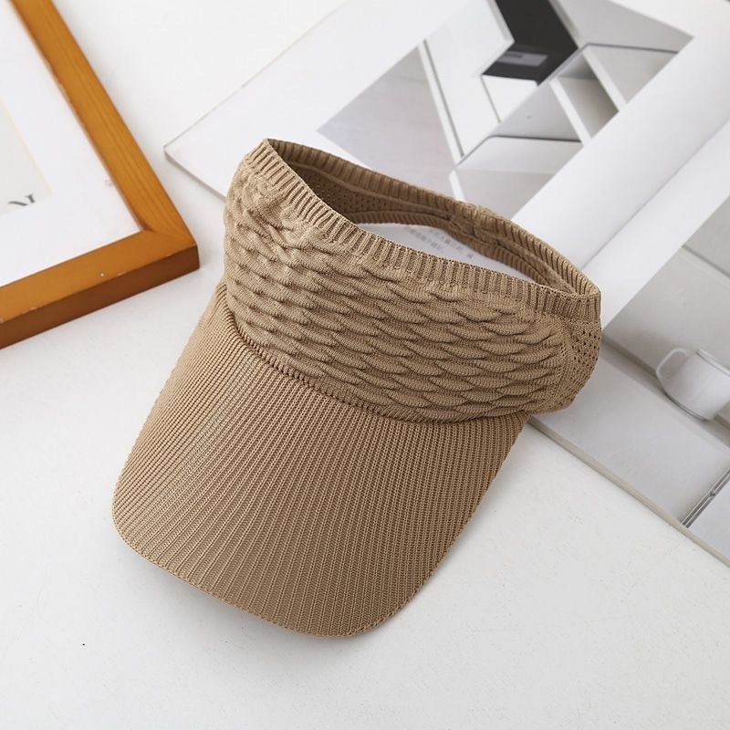 Bubble Texture Open Top Sun Visor Hat, 6 Colors Breathable Sports Visor Cap