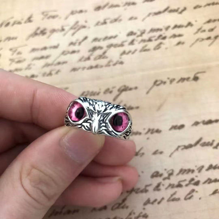 Owl Eyes Colored Pupil Ring Set (Light Luxury Niche Individual Band)