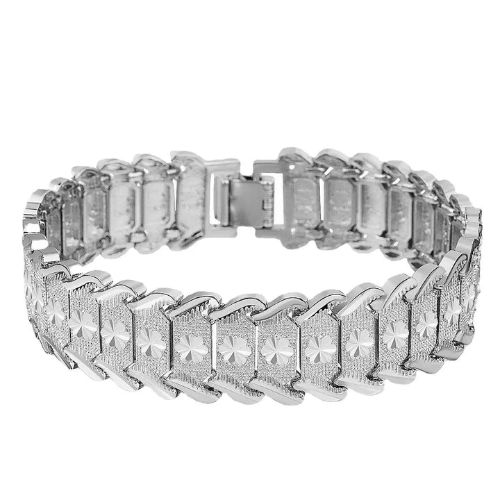 Watchband-Style Engraved Wide Bracelet (Light Luxury Business Personalized Bracelet)
