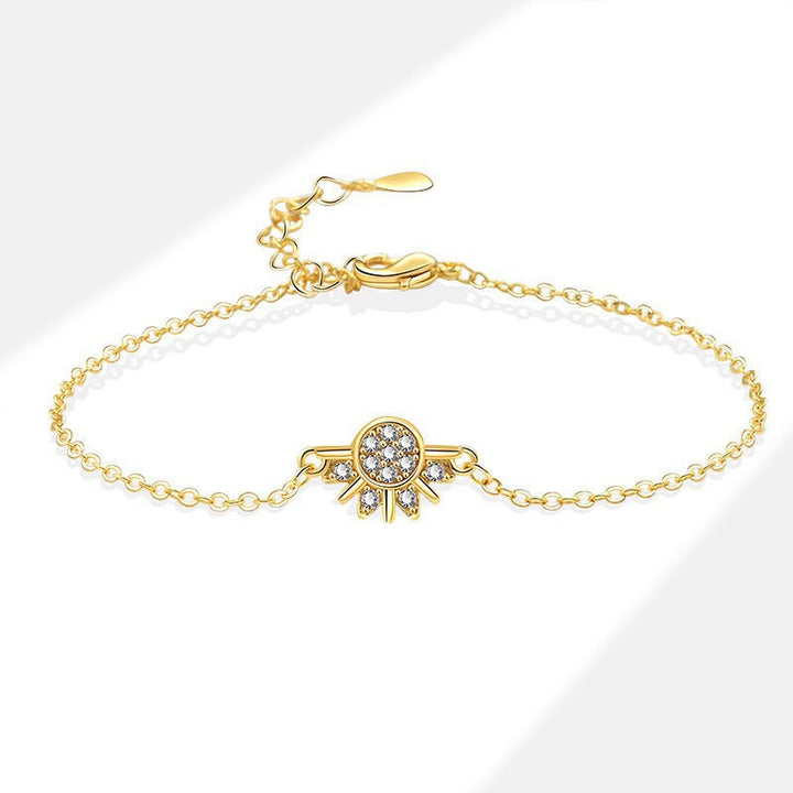 Sun Moon Star Double-Layer Contrast Color Bracelet (Light Luxury Niche Stackable Wrist Accessory)