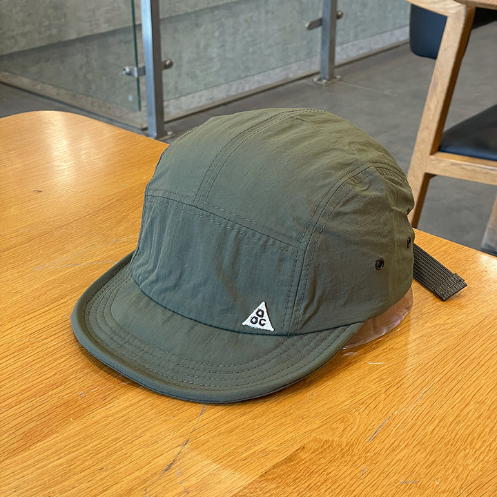 European & American Outdoor 5-Panel Quick Dry Short Brim Camp Cap, Lightweight Breathable Adjustable Sun Hat for Hiking & Camping