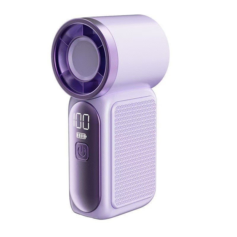 Mini Turbo High-Speed Digital Handheld Fan, 100-Speed Adjustable Portable Pocket Rechargeable Fan, Multi Colors