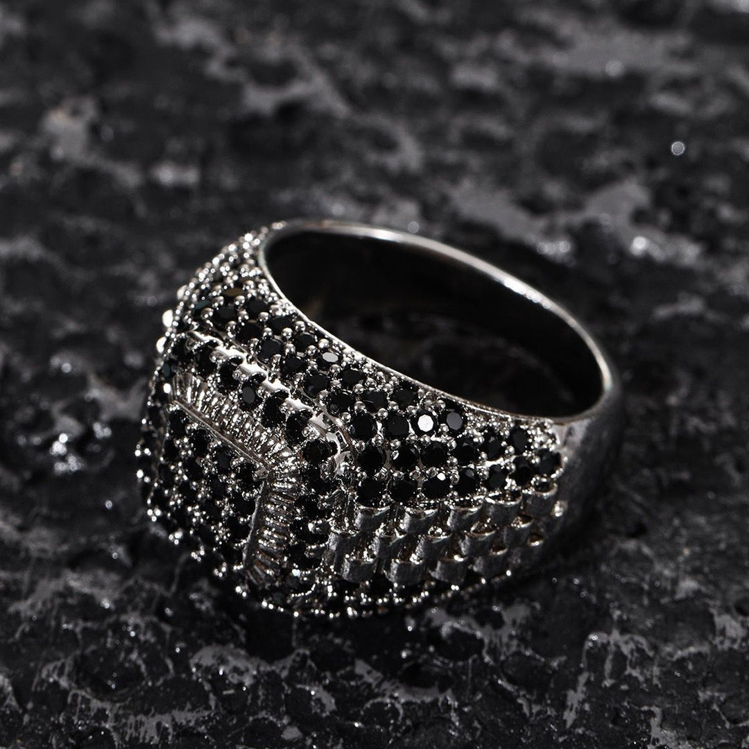 Pavé Watch Band Hip Hop Ring (Luxury Street Edgy Band)