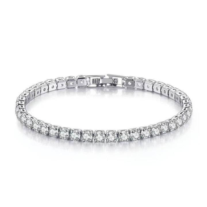 Square Cut Diamond Tennis Bracelet, Multi-Color Square Diamond Luxury Stackable Wrist Jewelry