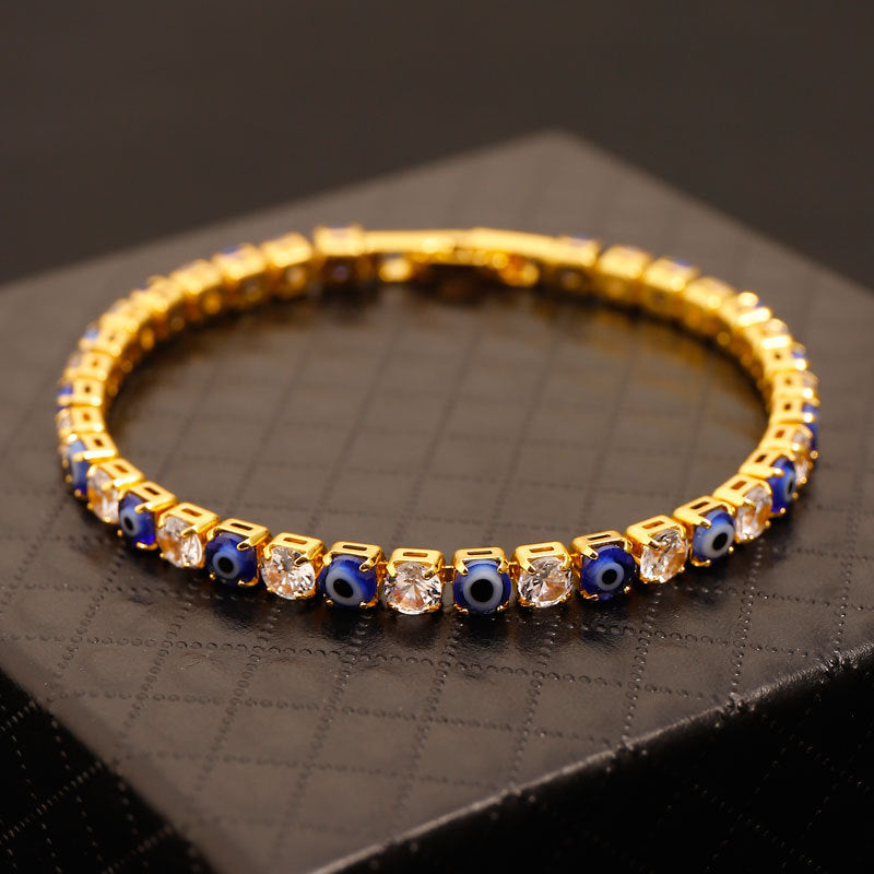 Hip-Hop Evil Eye Diamond Bracelet