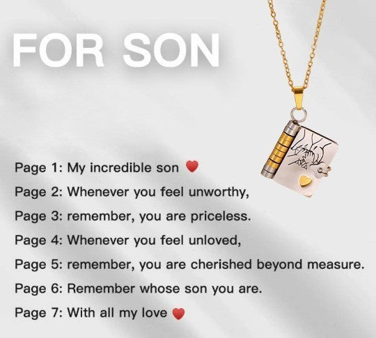 Love Letter Heart Locket Necklace