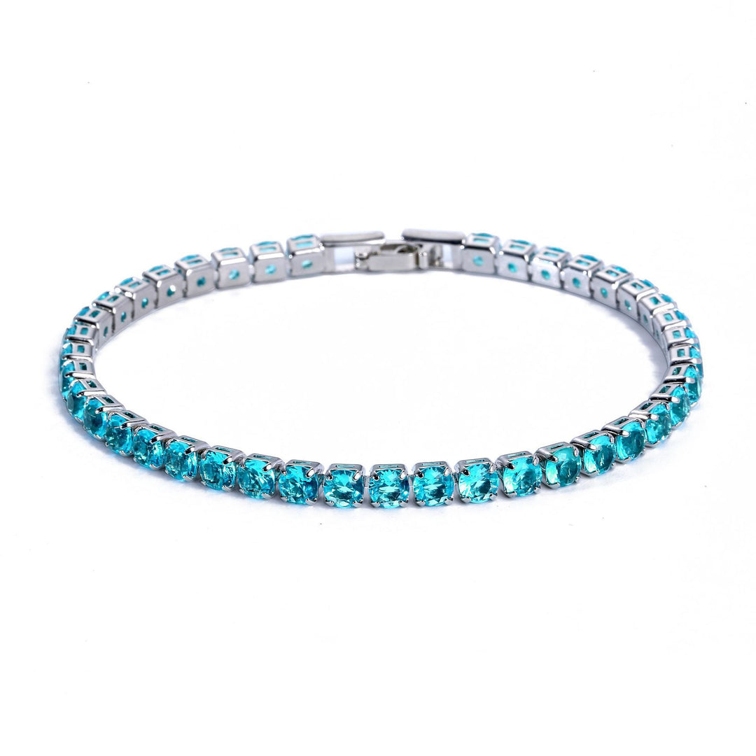 Full Diamond Tennis Bracelet (Luxury Shimmer Dopamine Style)