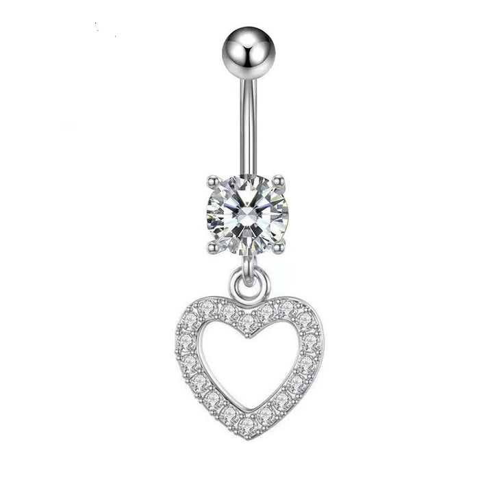 S925 Silver Diamond Pendant Belly Button Ring (Sweet-Cool Luxury Multi-Style)