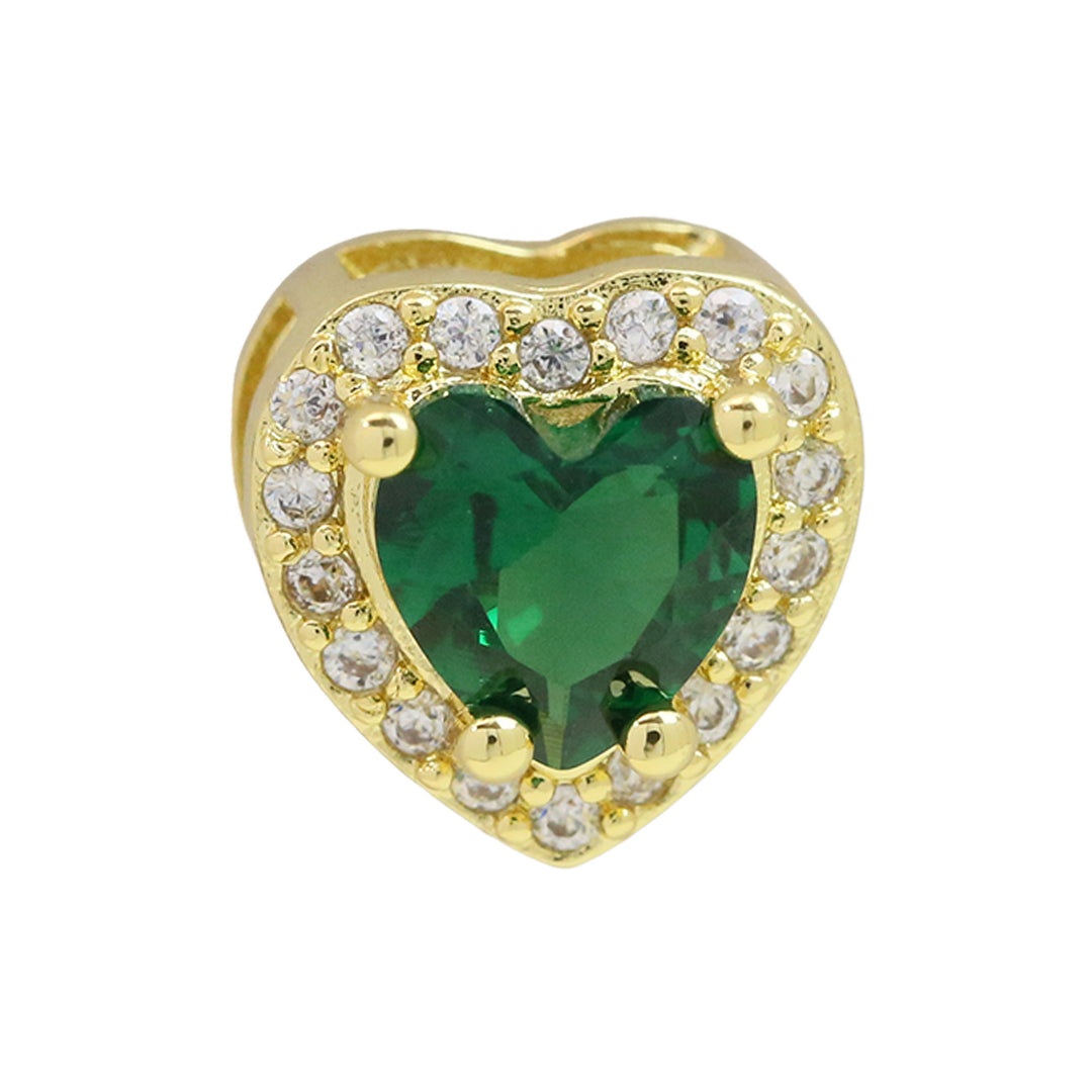 Heart-Shaped 12-Month Birthstone & Letter Pendant - Custom Name Love Necklace