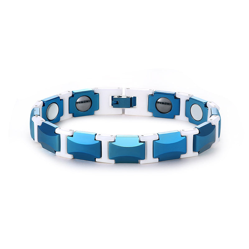 Men's Premium Magnetic Therapy Ceramic Bracelet – Stylish, Anti-Radiation & Health Balance