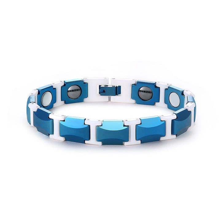Men's Premium Magnetic Therapy Ceramic Bracelet – Stylish, Anti-Radiation & Health Balance