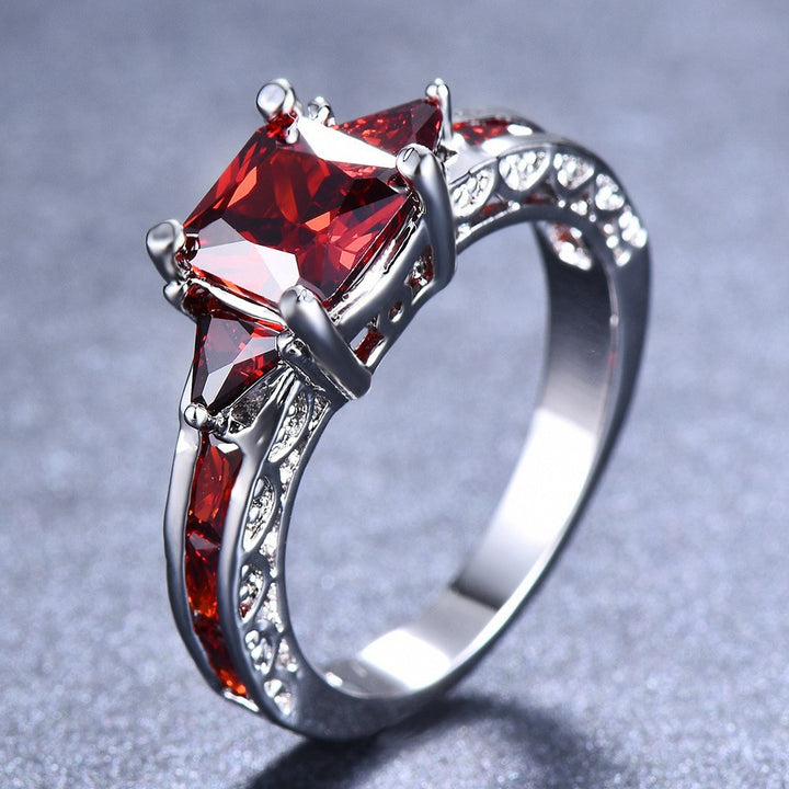 Multicolor Marquise Gemstone Floral S925 Silver Ring