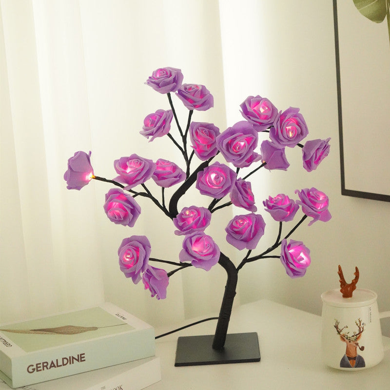 Rose Tree Shape Ambient Light (Warm Light Romantic Style Series)