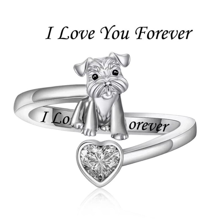 S925 Silver Multi‑Theme Open Ring, Animal & Footprint Angel Wing Engraved Memorial Ring