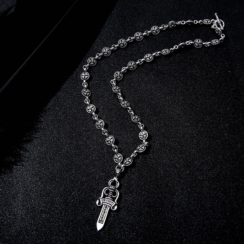 Vintage Cross Pendant Necklace (Streetwear Unisex Chain)