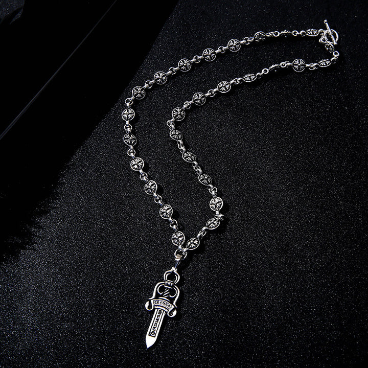 Vintage Cross Pendant Necklace (Streetwear Unisex Chain)