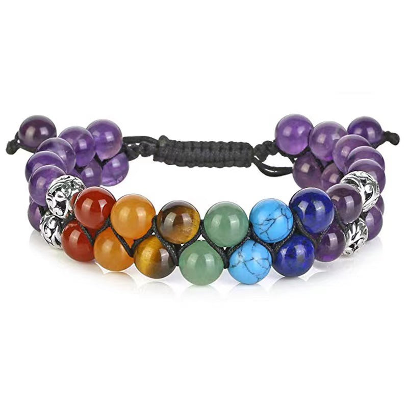 Chakra Natural Stone Braided Adjustable Bracelet