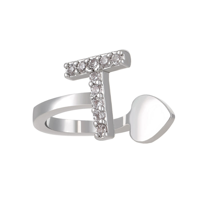 A-Z 26 Letters Paved Diamond Ear Cuffs, Adjustable Diamond Ear Cuffs For Non-Pierced Ears