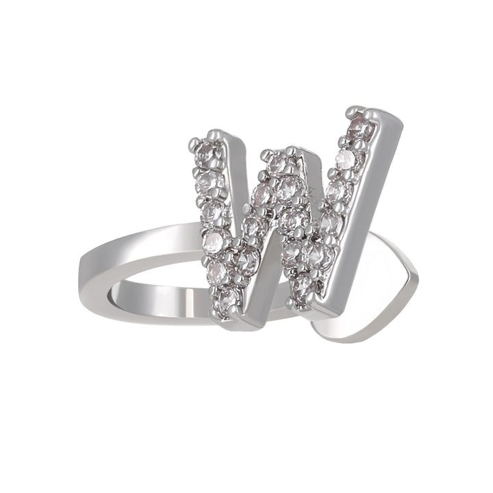 A-Z 26 Letters Paved Diamond Ear Cuffs, Adjustable Diamond Ear Cuffs For Non-Pierced Ears