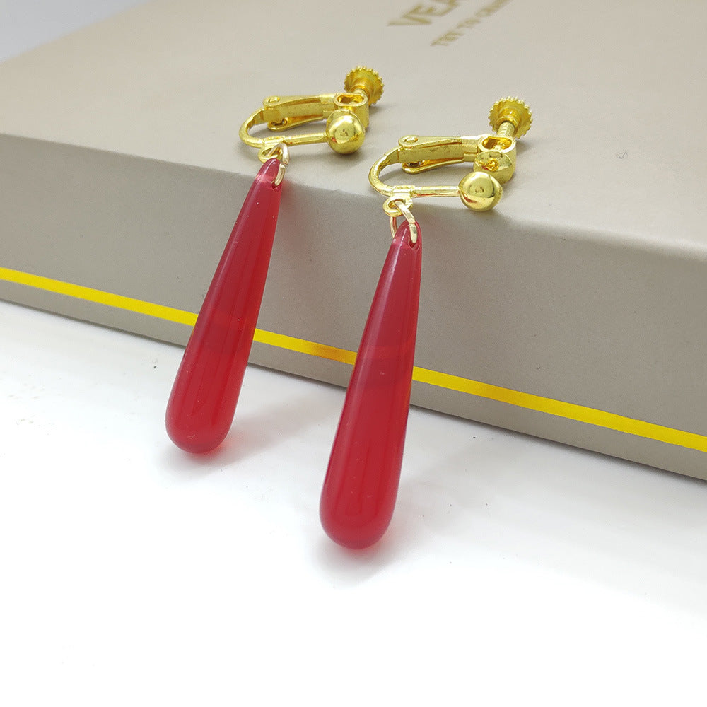 Vintage Red Teardrop Earring Set (Vintage Elegant Earrings)