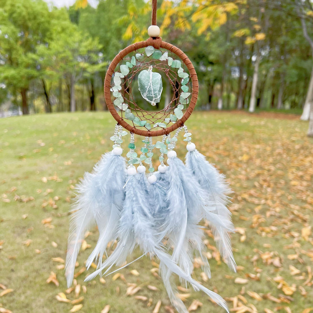 Crystal Cluster Feather Dreamcatcher Ornament (Healing Spiritual Style Series)