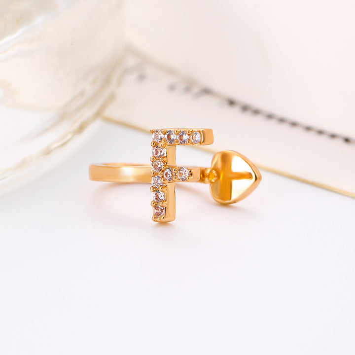 A-Z 26 Letters Paved Diamond Ear Cuffs, Adjustable Diamond Ear Cuffs For Non-Pierced Ears