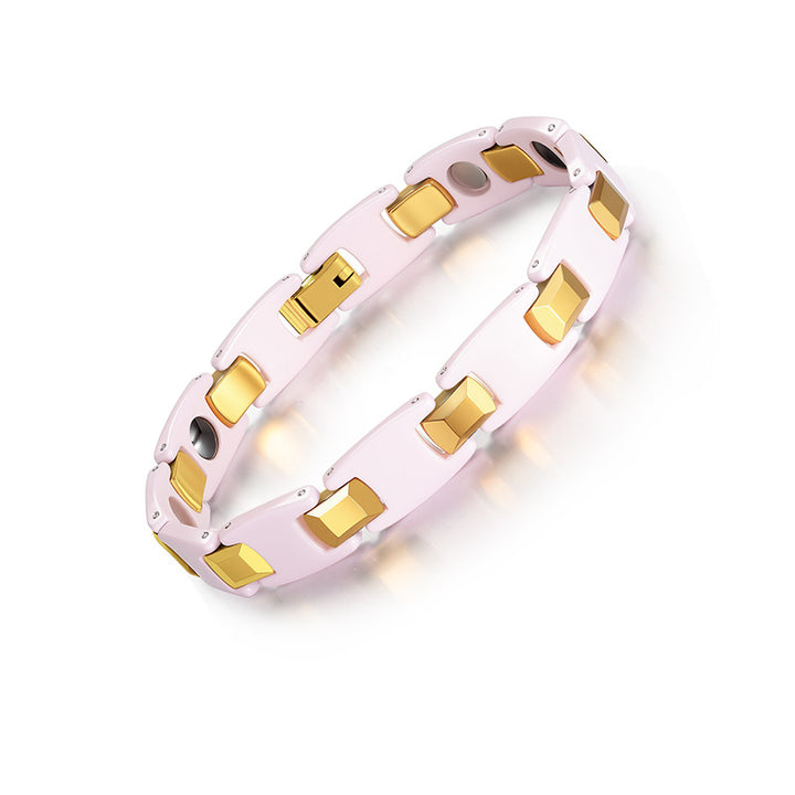 Men's Premium Magnetic Therapy Ceramic Bracelet – Stylish, Anti-Radiation & Health Balance