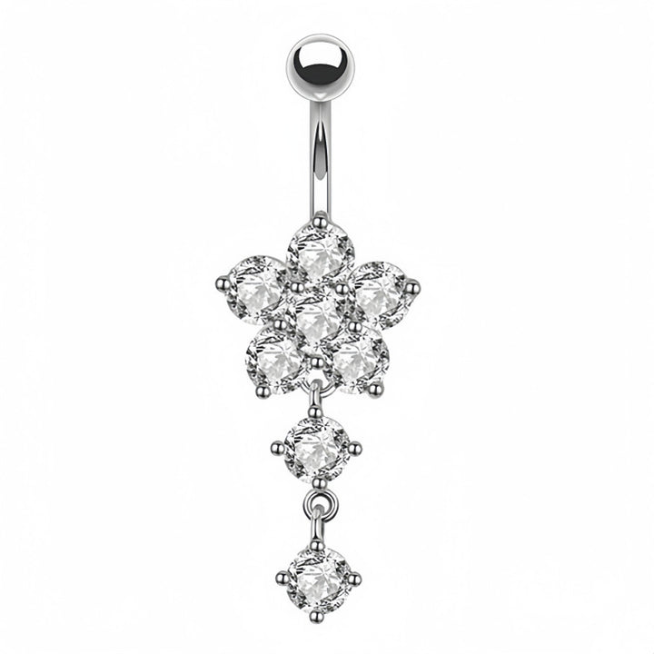 S925 Silver Diamond Pendant Belly Button Ring (Sweet-Cool Luxury Multi-Style)