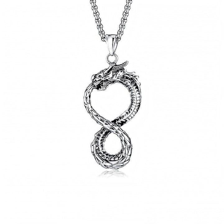 Infinity Dragon Pendant Necklace