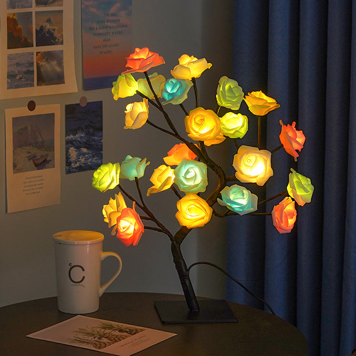 Rose Tree Shape Ambient Light (Warm Light Romantic Style Series)