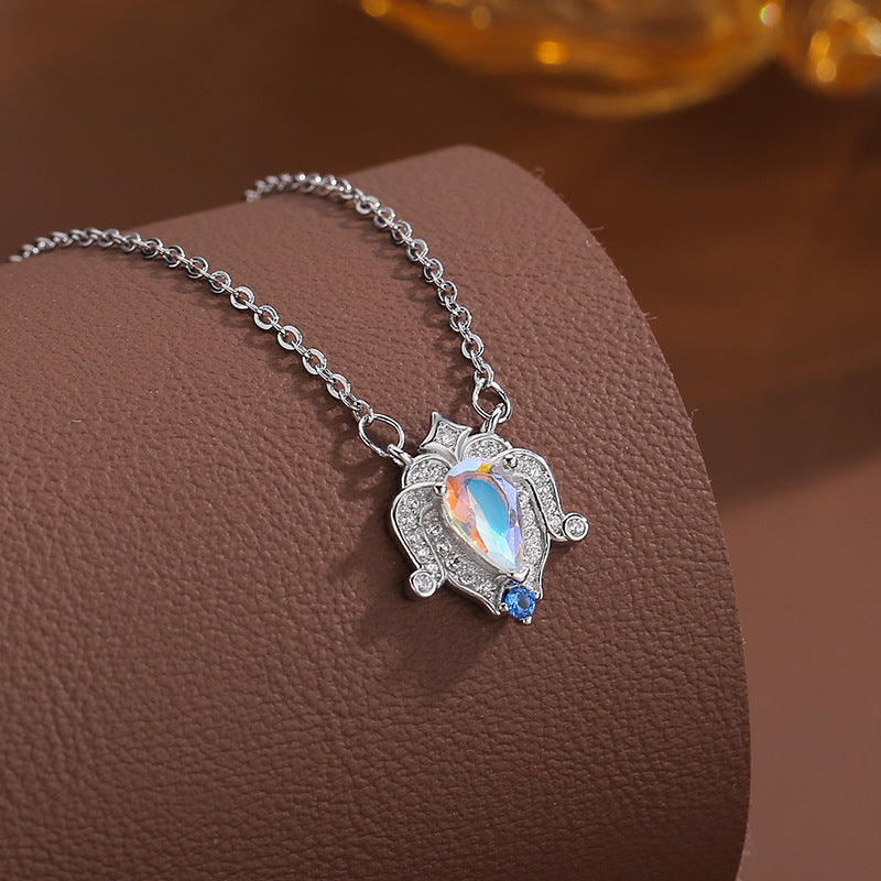 Vintage Iridescent Teardrop Diamond Multi-Style Necklace Set