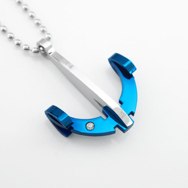 Vintage Crossbow Rhinestone Pendant · Stainless Steel Hip-Hop Punk Necklace