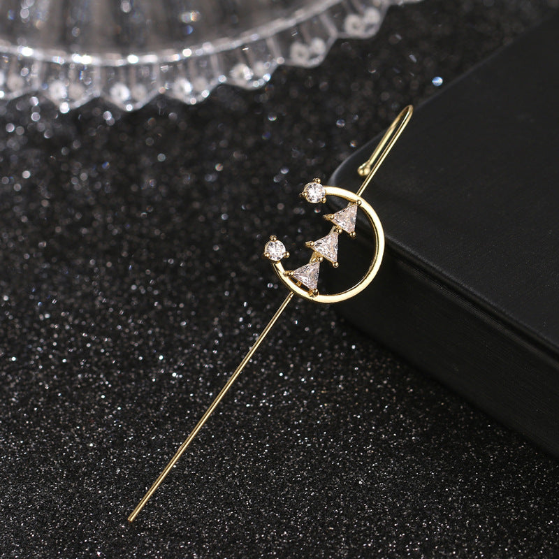 Geometric Diamond Ear Cuff Set (Light Luxury Niche Sweet & Cool Earrings)
