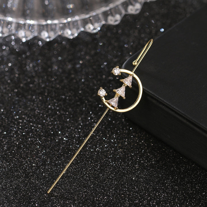 Geometric Diamond Ear Cuff Set (Light Luxury Niche Sweet & Cool Earrings)