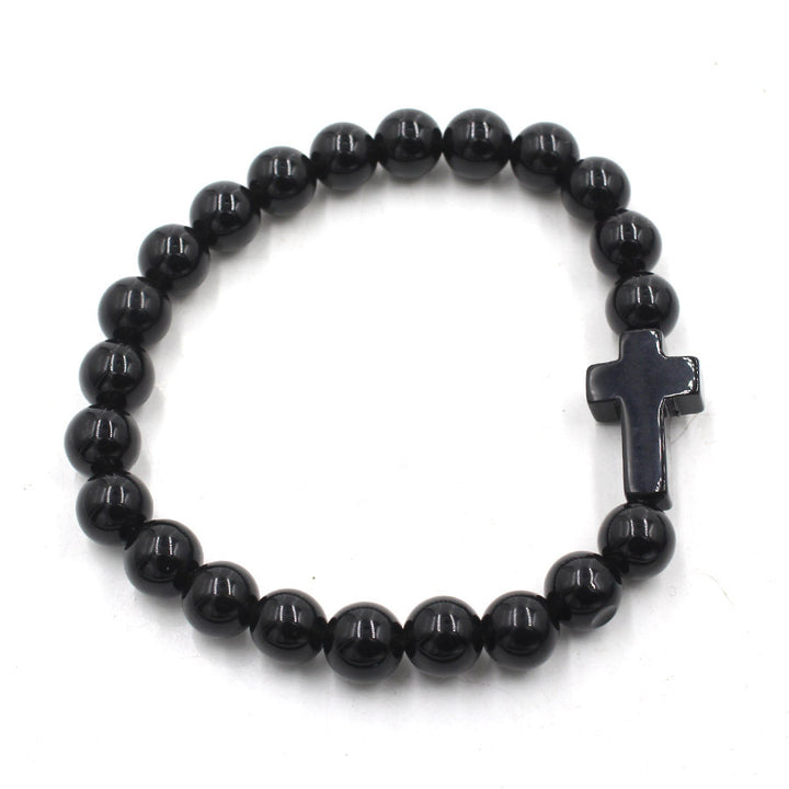 Natural Crystal Cross Energy Bracelet (Faith & Protection Fortune Style)