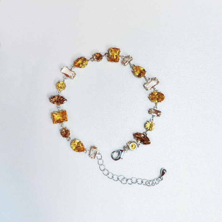 Multicolor Gemstone Shape Bracelet (Dopamine Edgy Jewelry)