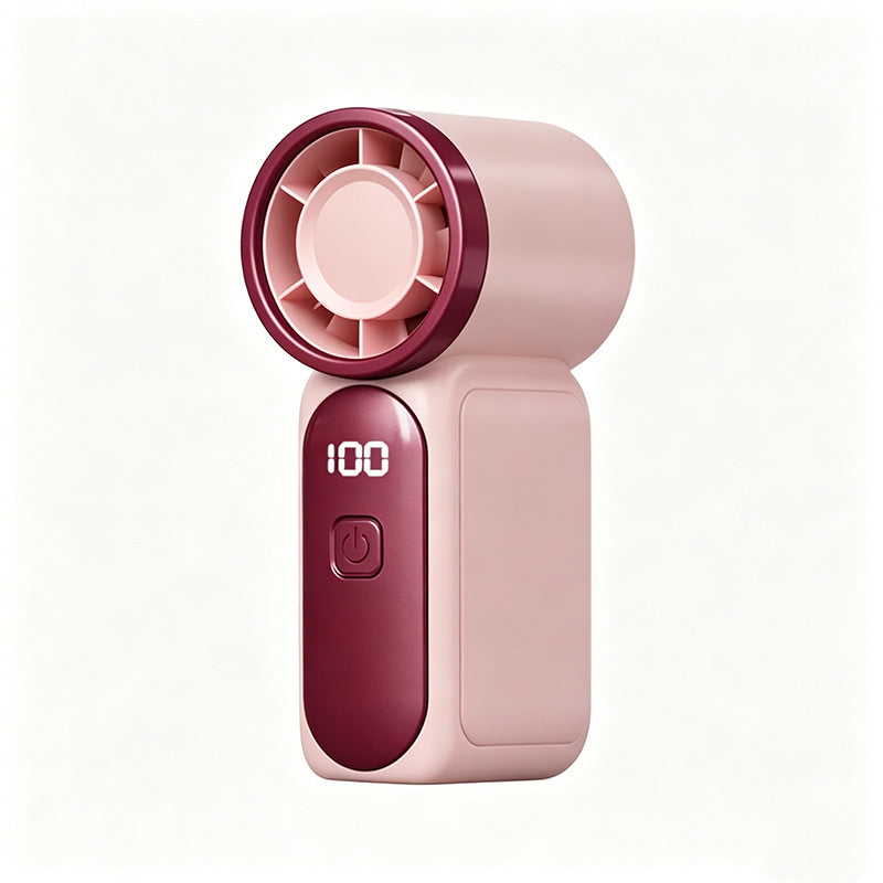 Mini Turbo High-Speed Digital Handheld Fan, 100-Speed Adjustable Portable Pocket Rechargeable Fan, Multi Colors
