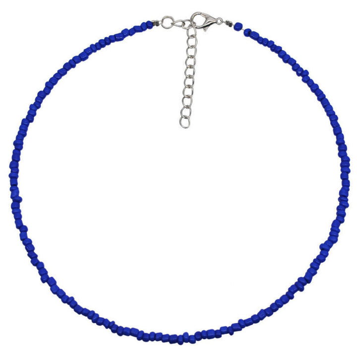 Macaron Frosted Mini Bead Choker, Multi-Color Simple Adjustable Thin Beaded Clavicle Necklace
