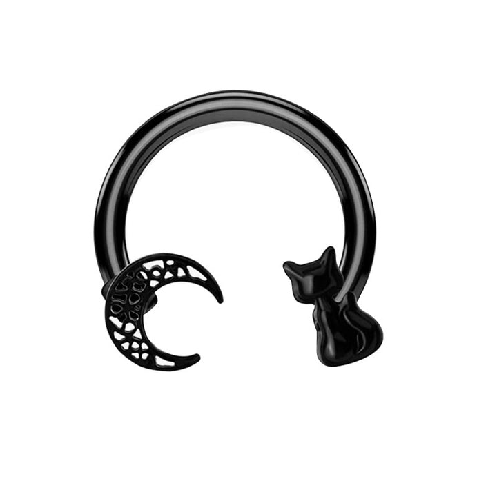 Whimsical Animal & Plant C-Shaped Nose Ring Set (Light Luxury Niche Cute Nose/Ear Piercing)