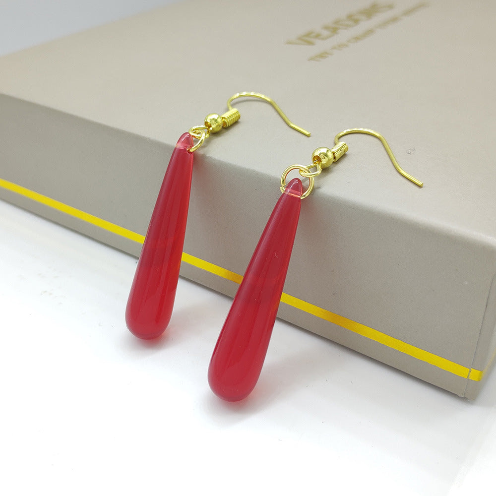 Vintage Red Teardrop Earring Set (Vintage Elegant Earrings)