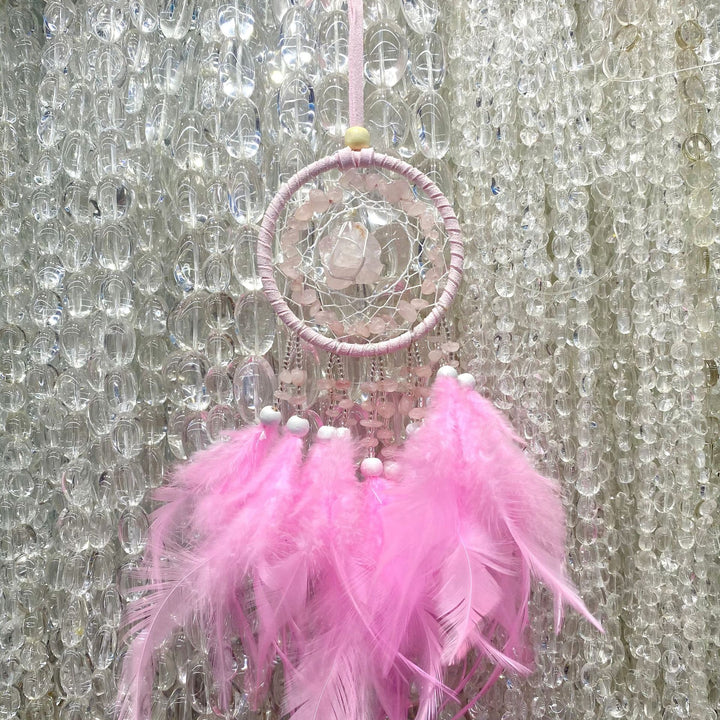 Crystal Cluster Feather Dreamcatcher Ornament (Healing Spiritual Style Series)