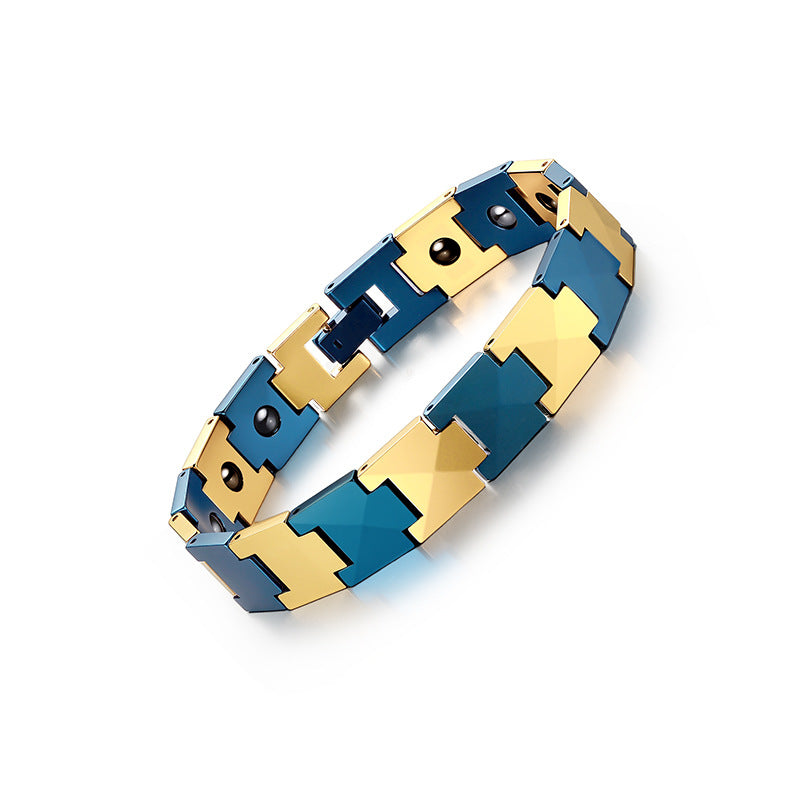 Men's Premium Magnetic Therapy Ceramic Bracelet – Stylish, Anti-Radiation & Health Balance