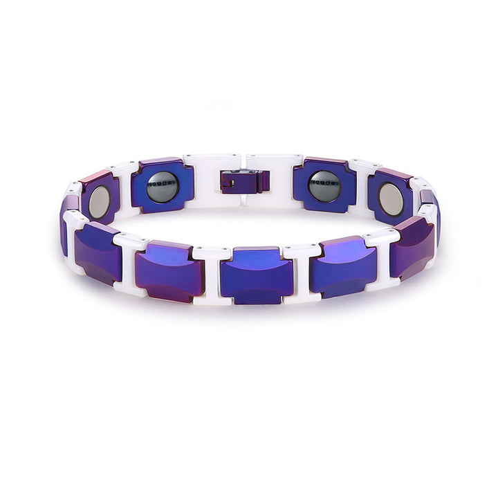 Men's Premium Magnetic Therapy Ceramic Bracelet – Stylish, Anti-Radiation & Health Balance