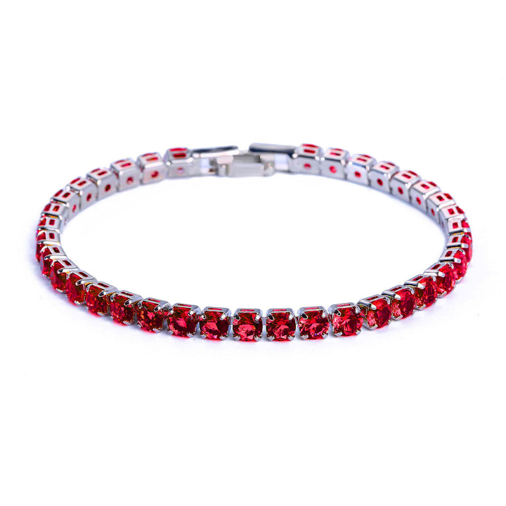 Full Diamond Tennis Bracelet (Luxury Shimmer Dopamine Style)