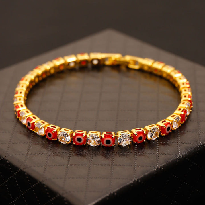 Hip-Hop Evil Eye Diamond Bracelet