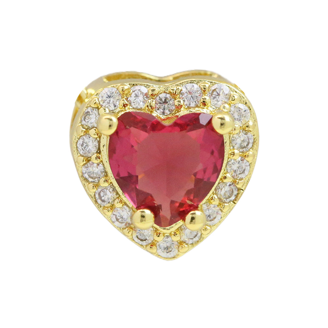 Heart-Shaped 12-Month Birthstone & Letter Pendant - Custom Name Love Necklace
