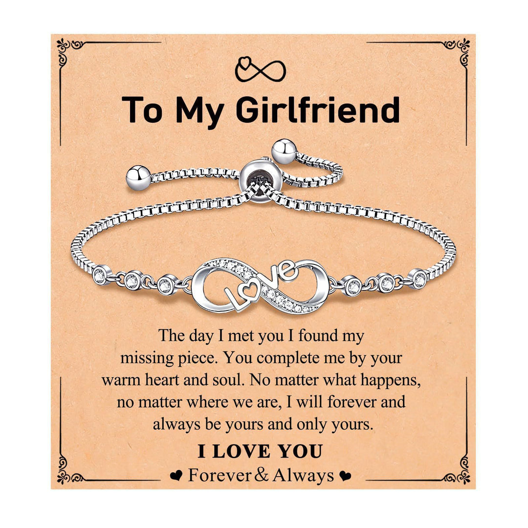 S925 Sterling Silver "To My Mom" Infinity Knot Bracelet (Motherly Love Memorial Style)
