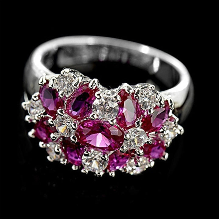 Oval‑Cut Centre Stone Marquise‑Accent Cluster Ring For Women, 8 Color Options